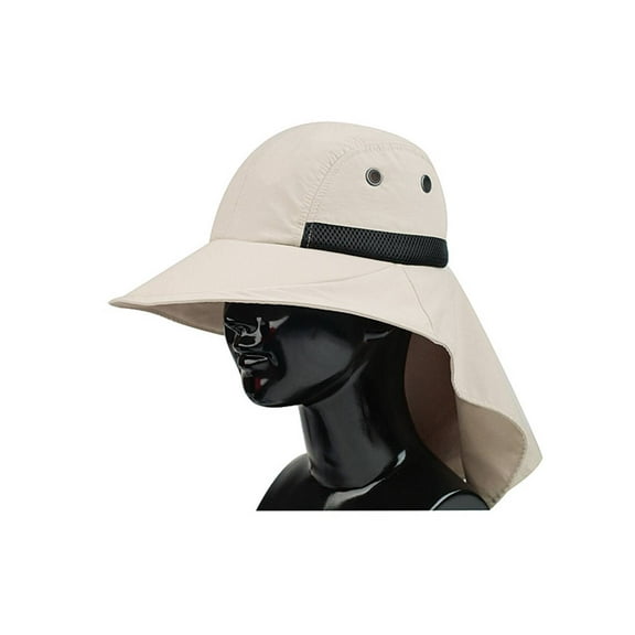 LARGE BILL FLAP CAP W/MOISTURE WICKING SWEATBAND - Khaki