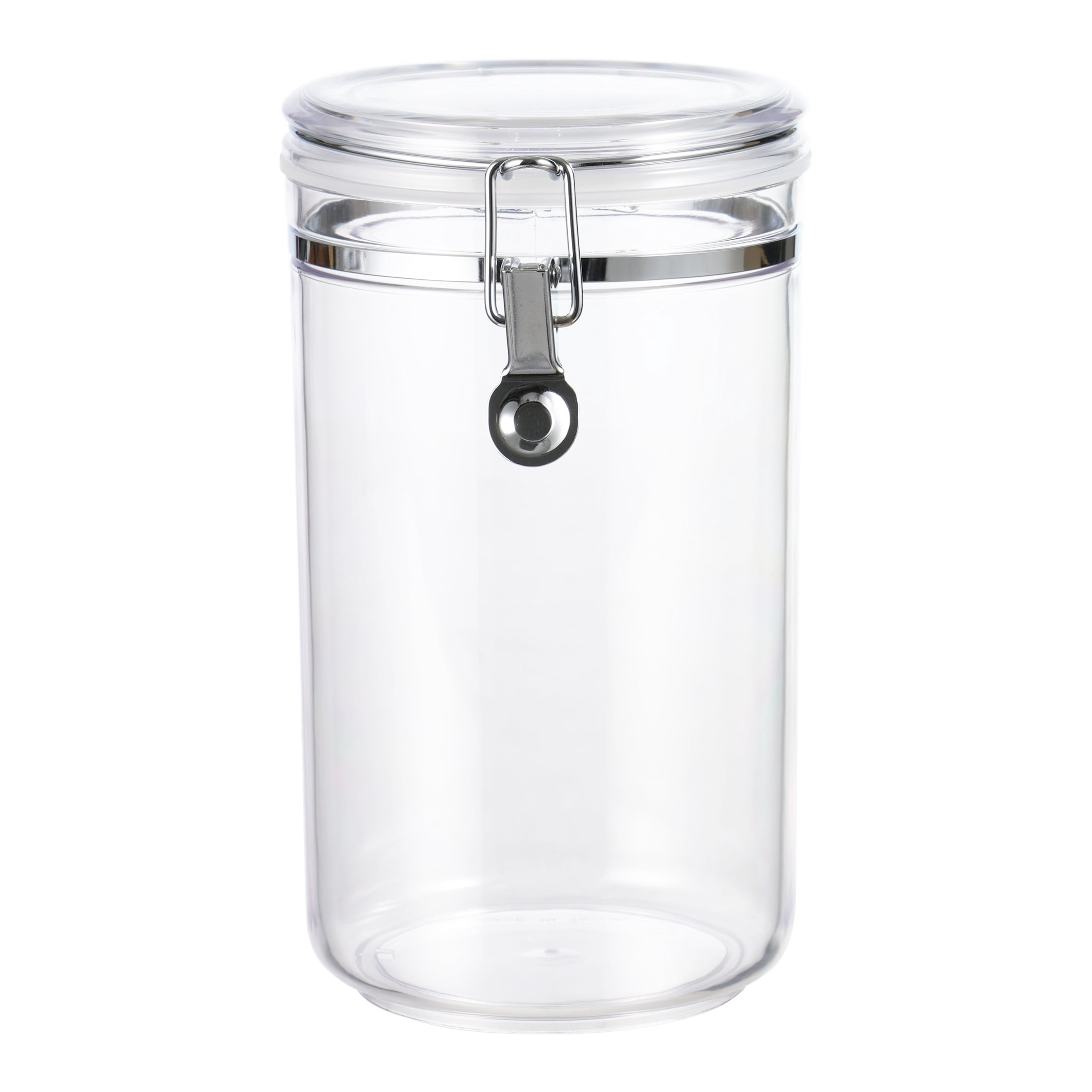 Mainstays 67.6 oz Large Buckle Food Storage Canister, Clear, Kitchen Organization