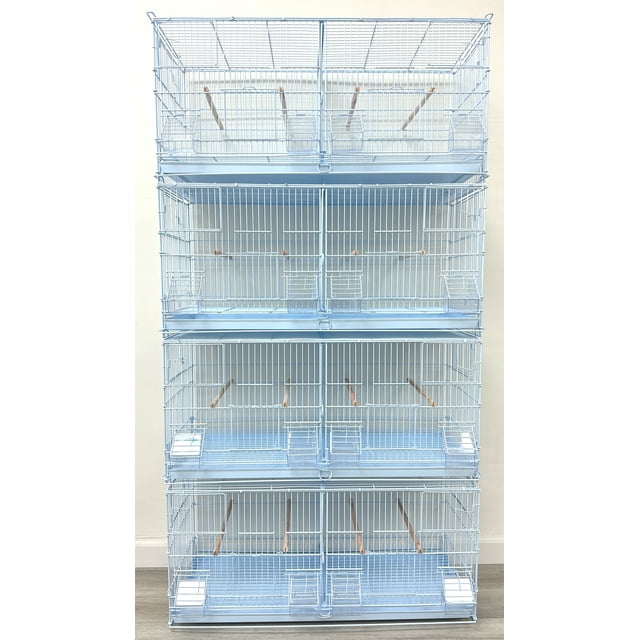 LARGE Combo-4 of White Stack & Lock Double Breeding Breeder Flight Bird ...