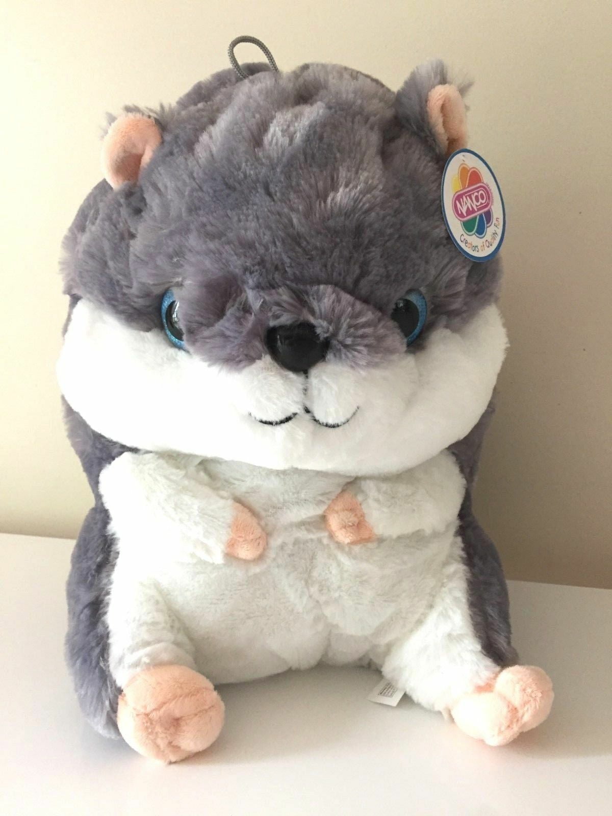 LARGE HAMSTER 13 INCH TALL. SOFT GREY PILLOW PLUSH TOY Walmart