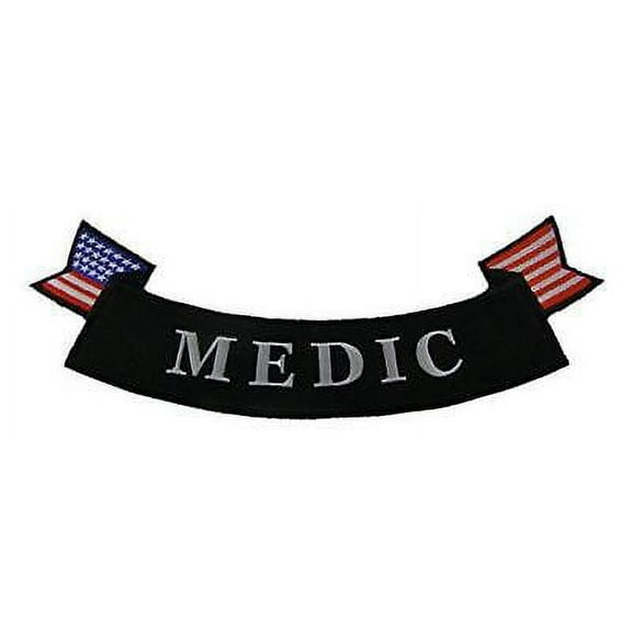 LARGE MEDIC BOTTOM ROCKER BACK PATCH DOC PARA EMT CORPSMAN MILITARY 1ST RESPONDE