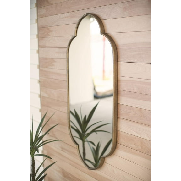 LARGE METAL FRAMED MIRROR