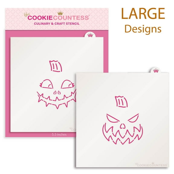 LARGE PUMPKIN PYO STENCILS SET
