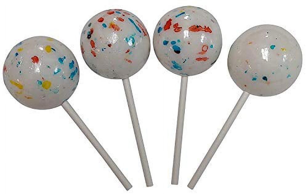 LARGE Psychedelic Jawbreakers Candy on Sticks 2.25 INCH BIG 4 Count Jawbreaker LollipopsHard