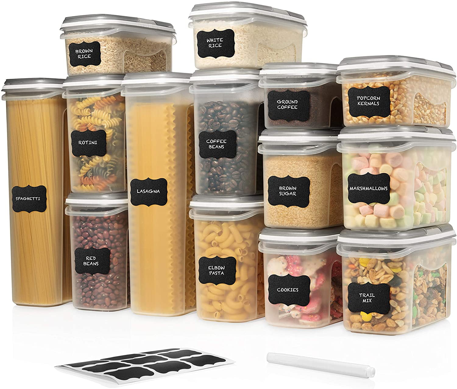 28 PCs Large Food Storage Containers with Airtight Lids-Freezer & Microwave  Safe