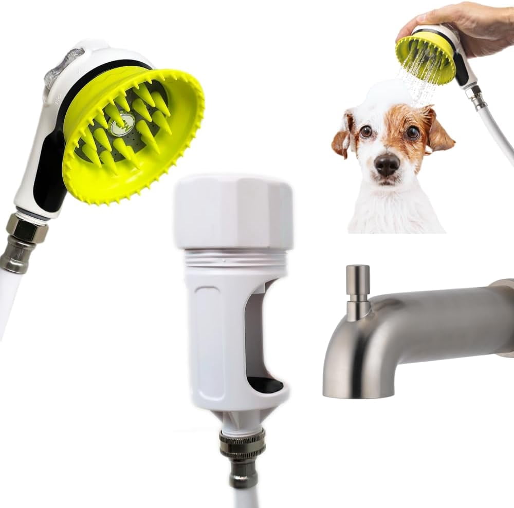 LARGE Sized Bathtub Spout and Garden Hose Attachment Dog Wash Kit w ...