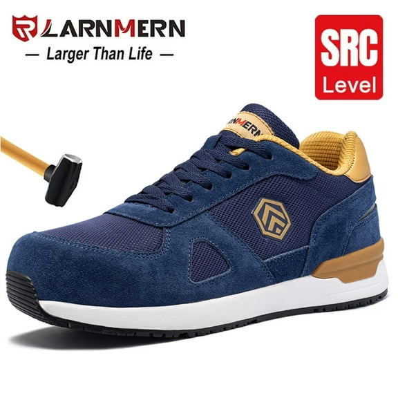 LARNMERN Men Steel Toe Shoes Antistatic Safety Shoe Composite Breathable Slip On Work Sneakers Industries Protection Boots