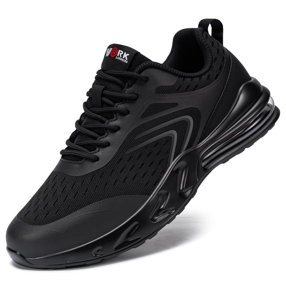 LARNMERN Non Slip Chef Shoes for Men Work Shoe Kitchen Restaurant Walking Running Sneakers Black