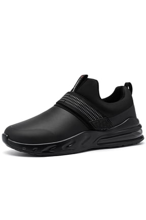 Men's Shoes Arch Support Safety Shoes Walking Shoes, Ankle-High Round Toe, Black, 10.5 US Men