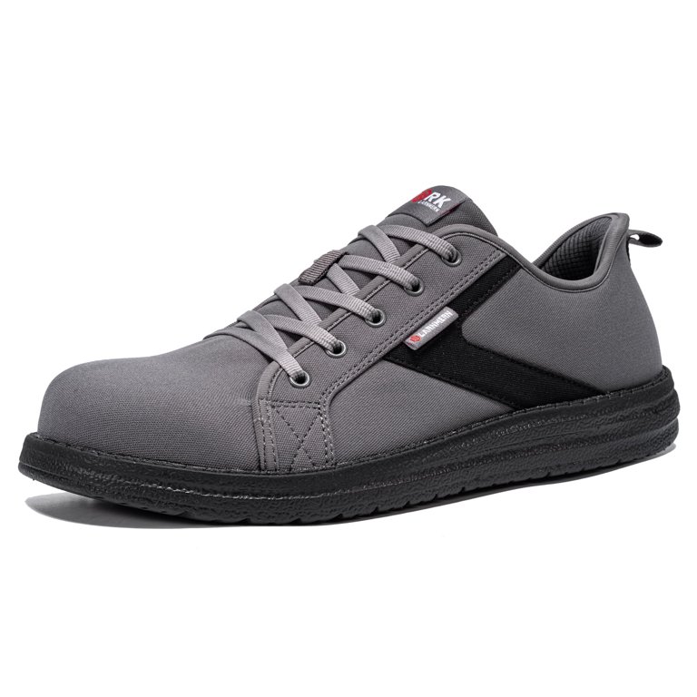 LARNMERN Steel Toe Shoes Men Hands Free Work Shoes Slip On  display picture 3