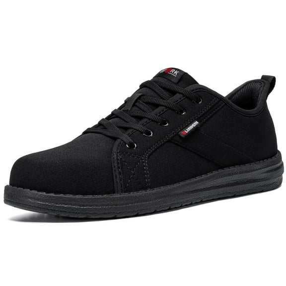LARNMERN Steel Toe Shoes Men Hands Free Work Shoes Slip On Safety Toe Sneakers Lightweight Comfortable Walking