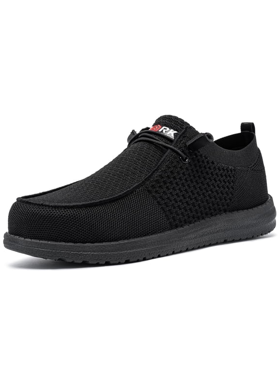 Steel Toe Shoes for Men Non-slip Loafer Shoe Comfortable Breathable Walking Sneakers