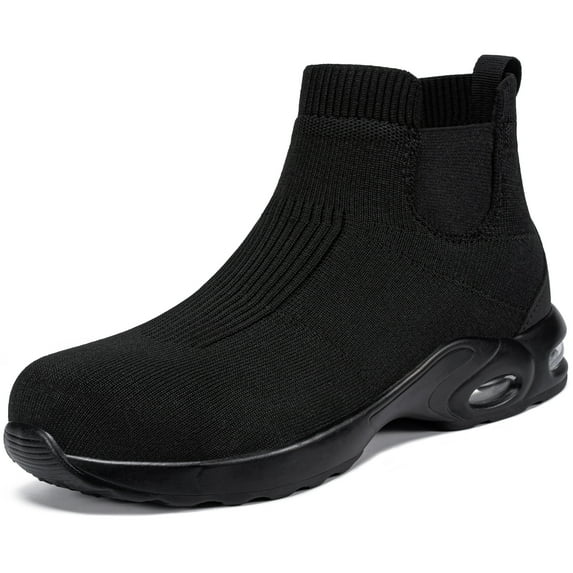 LARNMERN Steel Toe Work Boots for Men Safety Shoes Women Waterproof Slip-Resistant Chelsea Boot Air Cushion Work Shoes
