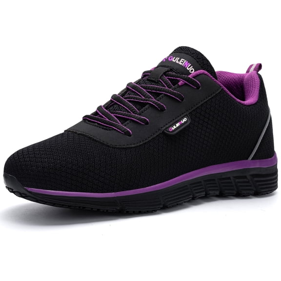LARNMERN Women's Steel Toe Shoes Lightweight Breathable Breathable Safety Shoe Fashion Work Sneaker