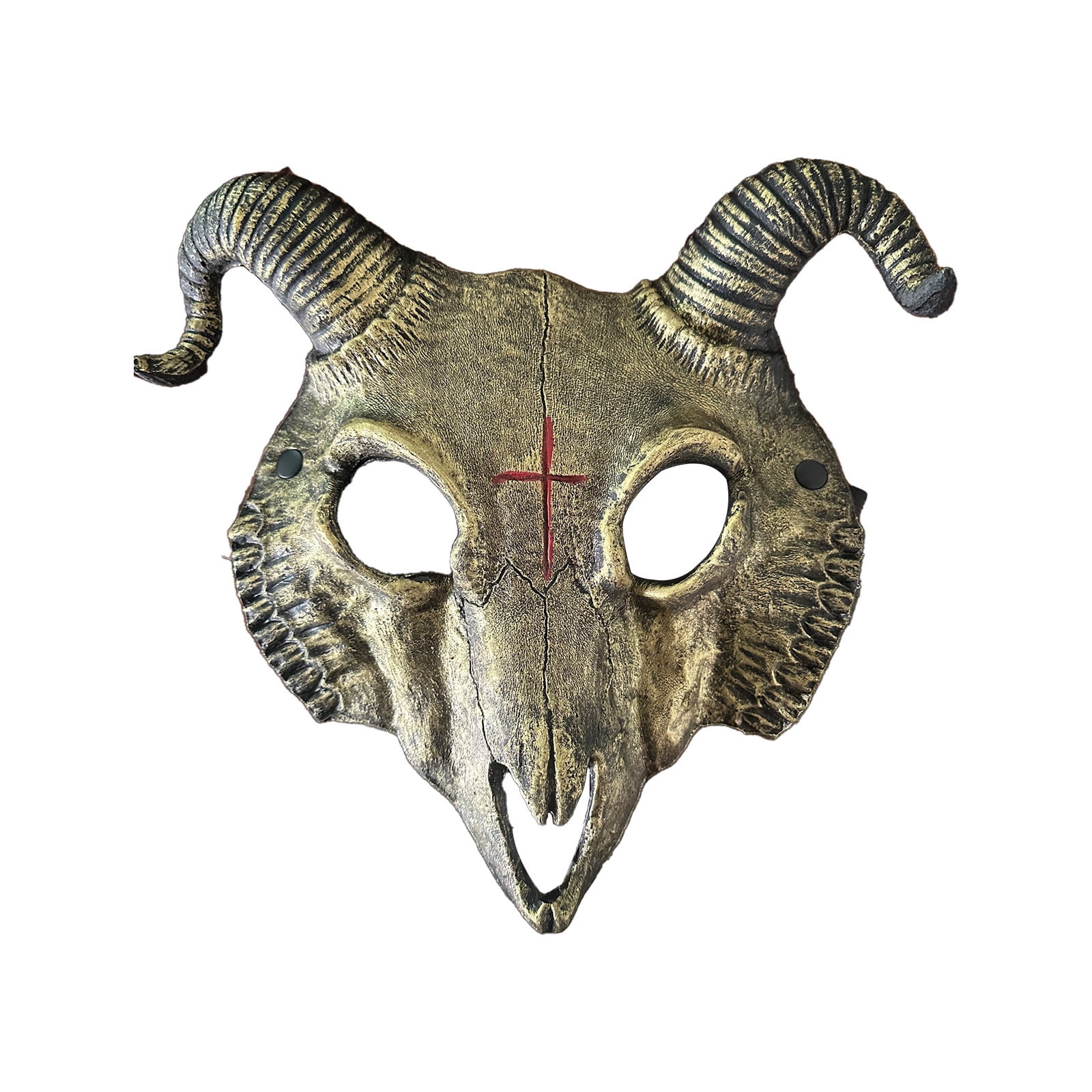 LARP Scary Goat Demon Mask,Halloween Realistic Devil Mask with Horns ...