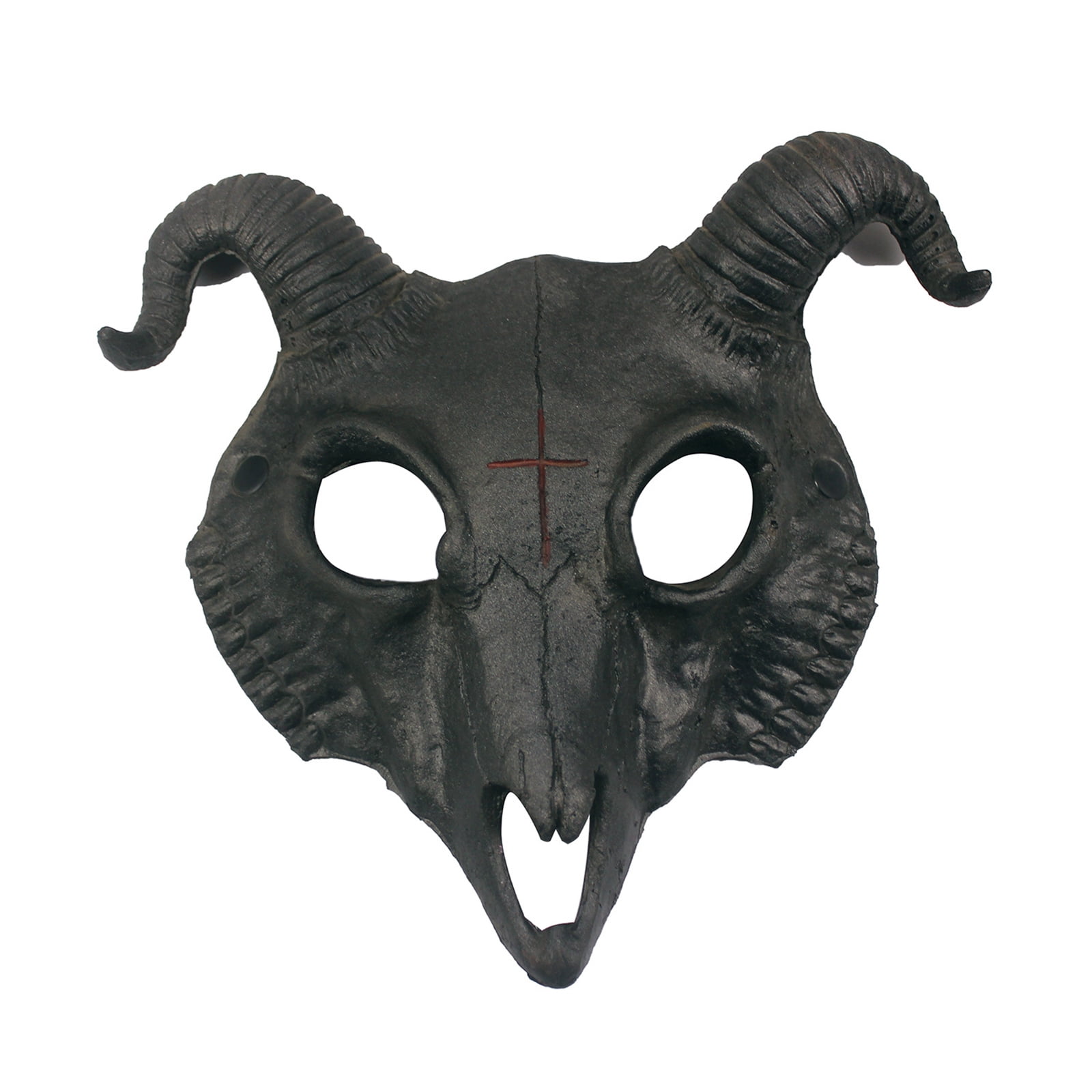 LARP Scary Goat Demon Mask,Halloween Realistic Devil Mask with Horns ...