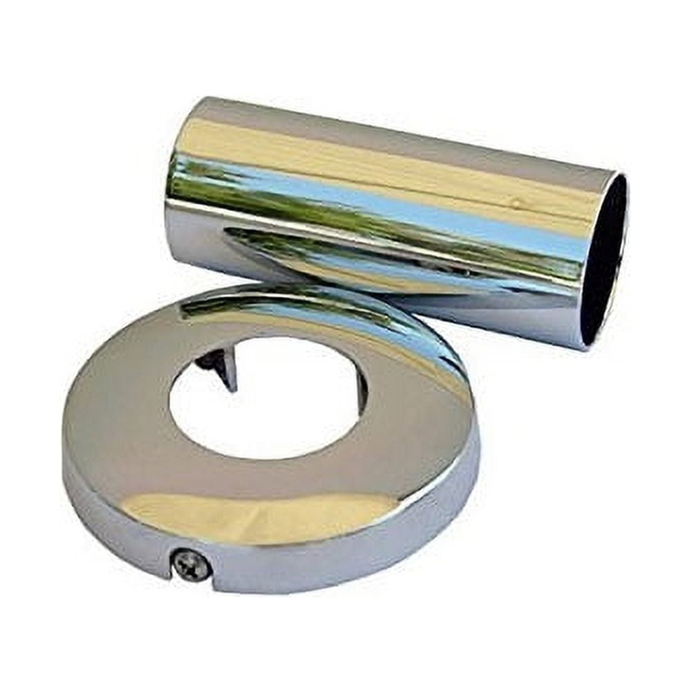 Chrome Plated Metal Tub and Shower Flange Set