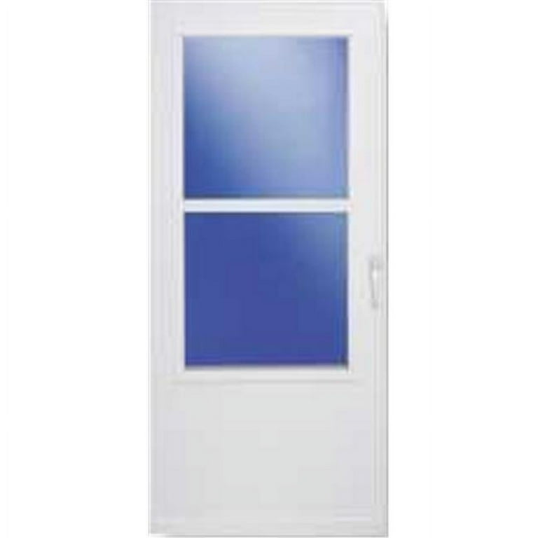 LARSON 36-in x 81-in White Mid-View Wood Core Storm Door LARSON 36-in x 81-in White Mid-View Wood Core Storm Door