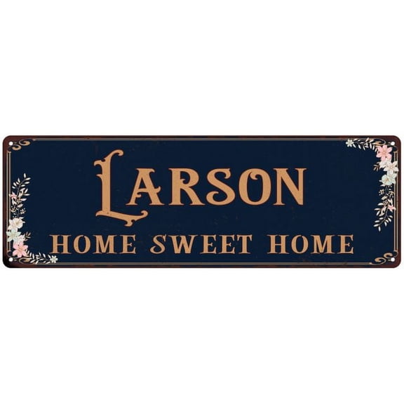 LARSON Home Sweet Home Victorian Look Gift 6x18 Metal Sign 206180046425