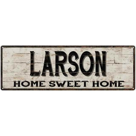 LARSON Rustic Home Sweet Home Sign Gift 8x24 Metal Decor 108240084224