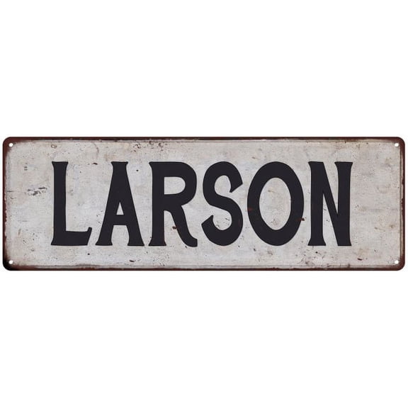 LARSON Vintage Look Rustic Chic Metal Sign 8x24 108240036425