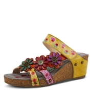Spring Step LArtiste Womens Delight Slide Sandals Hook & Loop Straps for Women