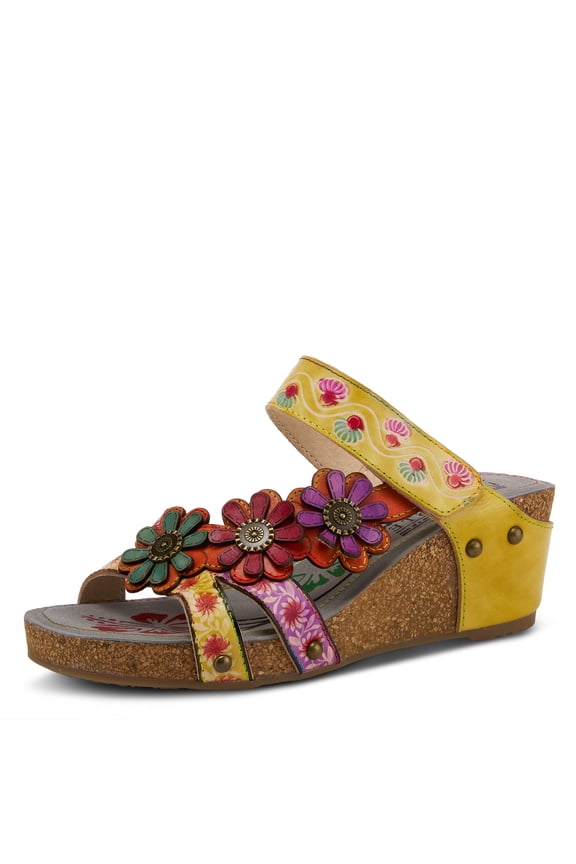 Spring Step L'Artiste Women's Delight Slide Sandals Hook & Loop Straps for Women