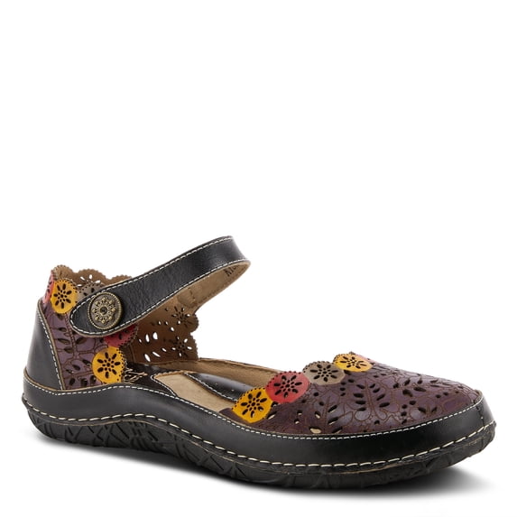 L`Artiste Kysandra-Fleur Women's Mary Jane with Hand-painted Floral Detail and Arch Support