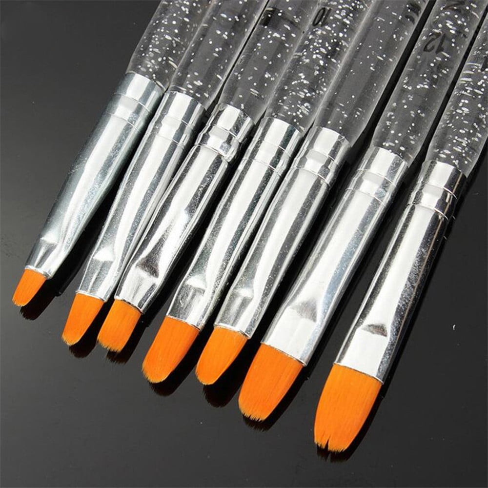 LARUYEKO 7PCS Gel Acrylic Design Painting Brush Pen Tool Set Nail Beads on Nail Holder Tape Nails Design Stick Nail Tweezers and Dotting Pen Acrylic Nail Stuff under 5 Wax Pencil for Rhinestones Nail