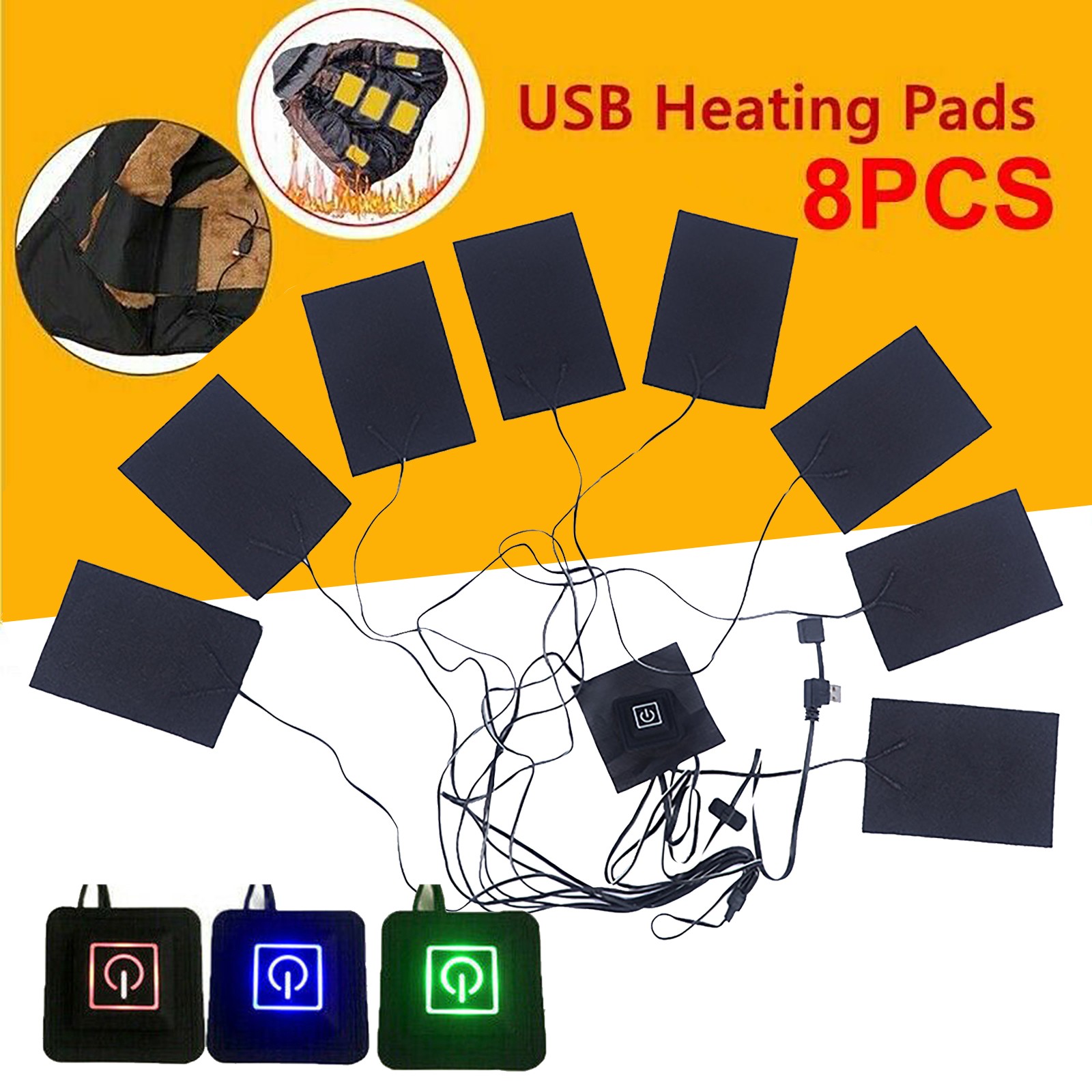 LARUYEKO 8in1 Vest Heater Warm Cloth Jacket - USB Thermal Heated Pad Body Warmer Battery Screwdriver Rechargeable Cordless Driver Fantikk Screwdriver Handheld Drill Rechargeable Screwdriver
