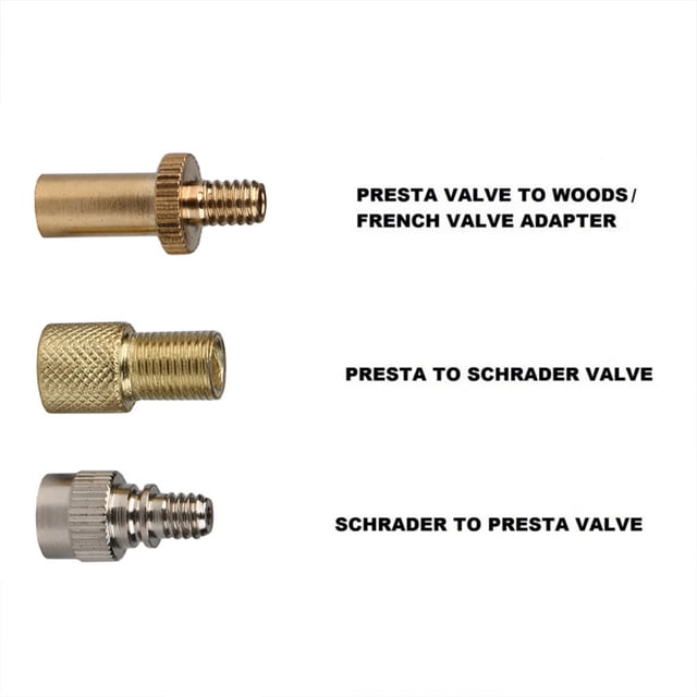 LARUYEKO Tyre Valve Adaptors Tube Schrader Presta Woods Adaptor Valve