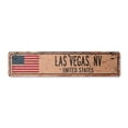 thumbnail image 1 of LAS VEGAS NV UNITED STATES Vintage Plastic Street Sign American flag city country gift | Indoor/Outdoor | 30" Wide, 1 of 4