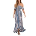 thumbnail image 1 of LASCANA LASCANA Women's Ruffled Print Maxi Dress Ruffles, 1 of 5