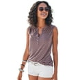 thumbnail image 1 of LASCANA Women's All Over Print Tank Top Buttons, 1 of 6