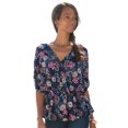 thumbnail image 1 of LASCANA Women's Allover Pattern Blouse Shirt Flower, 1 of 5