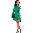 thumbnail image 1 of LASCANA Women's Belted Blouse Shirt Dress Buttons, 1 of 5