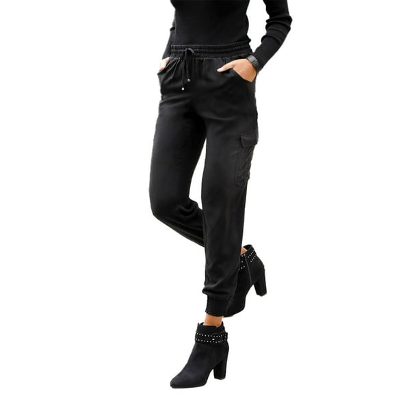 LASCANA Women's Cargo Jogger Pants