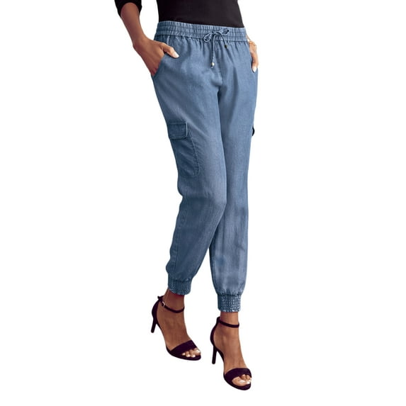LASCANA Women's Cargo Jogger Pants