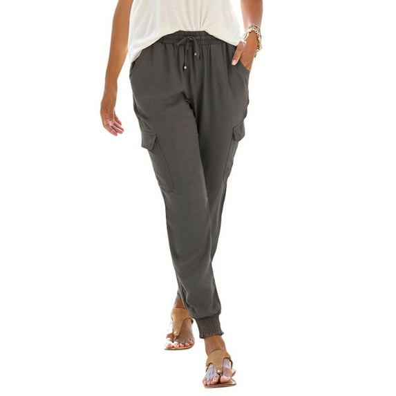 LASCANA Women's Cargo Jogger Pants