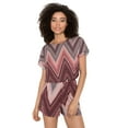 thumbnail image 1 of LASCANA Women's Chevron Print Romper, 1 of 5