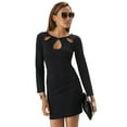 thumbnail image 1 of LASCANA Women's Cut Out Bodycon Dress Buttons, 1 of 5