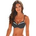 thumbnail image 1 of LASCANA Women's Dotted Underwire Bikini Swimsuit Top Bra Sizing Ruching, 1 of 6