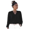 thumbnail image 1 of LASCANA Women's Front Pocket Blouse Shirt Buttons, 1 of 6
