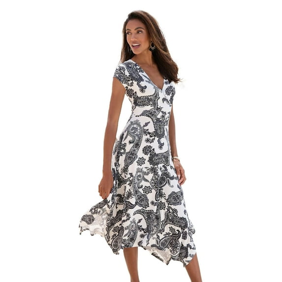 LASCANA Women's Handkerchief Hem Dress Tie