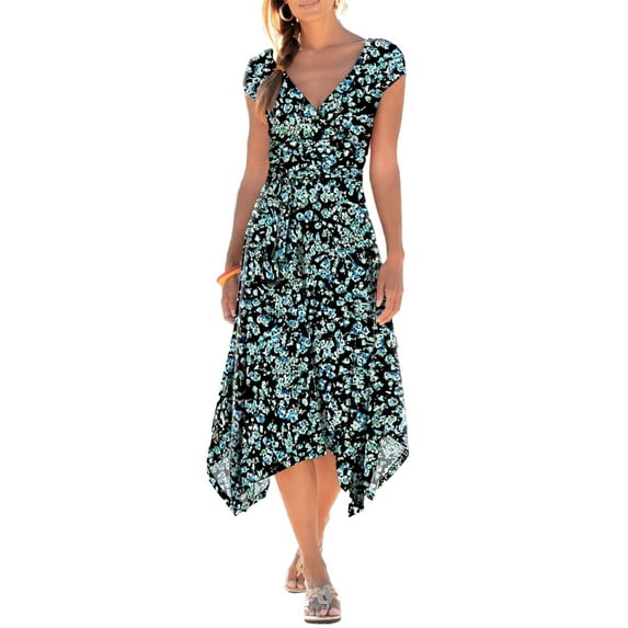 LASCANA Women's Handkerchief Hem Dress Tie