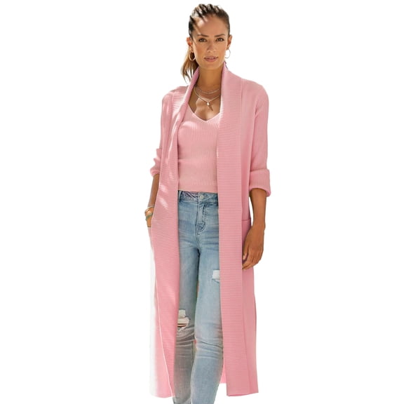 LASCANA Women's Long Knit Cardigan