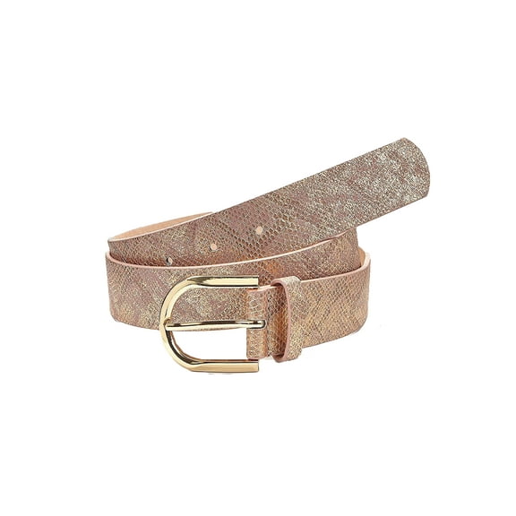 LASCANA Women's Metallic Faux Leather Belt