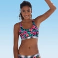 thumbnail image 1 of LASCANA Women's Cross Back Scoop Bikini Swimsuit Top Bra Sizing Band, 1 of 6