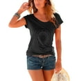 thumbnail image 1 of LASCANA Women's Mosaic Boho Print Top Embroidered Detail, 1 of 5