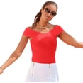 thumbnail image 1 of LASCANA Women's Off Shoulder Bandage Top Ruching, 1 of 5